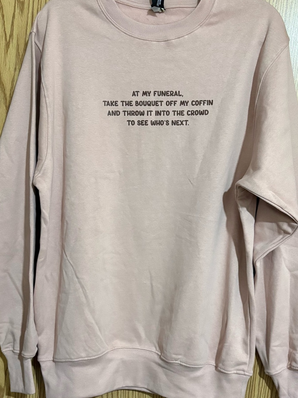 Women's Dusty Rose Crewneck Sweatshirt with Center Text